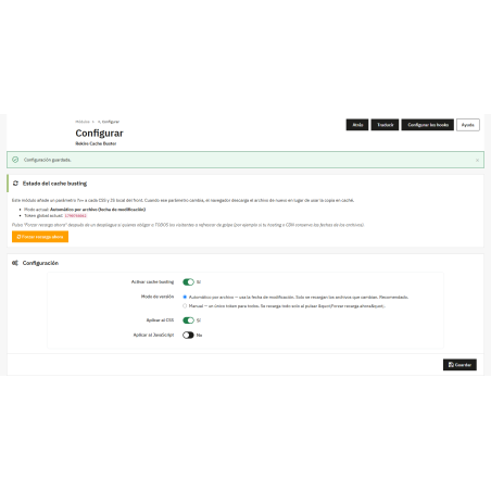Módulo Cache Buster - actualiza la cache del navegador de los usuarios