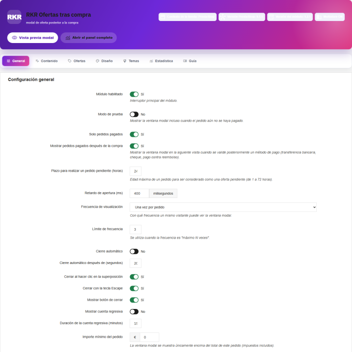 RKR Post-Purchase Offers for PrestaShop
