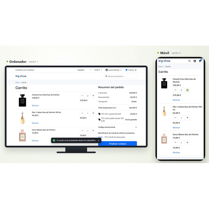 Panier unique RKR : même panier sur tous les appareils