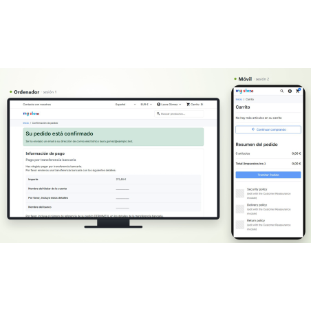 Panier unique RKR - Le même panier sur tous les appareils
