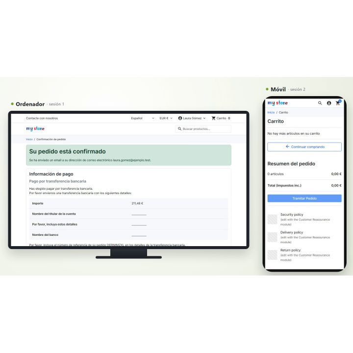 Panier unique RKR : même panier sur tous les appareils