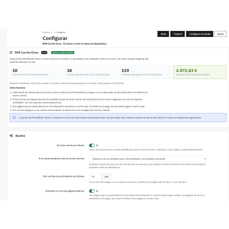 Panier unique RKR - Le même panier sur tous les appareils