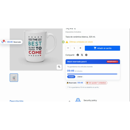 Prenotazione stock RKR nel carrello: conto alla rovescia per PrestaShop