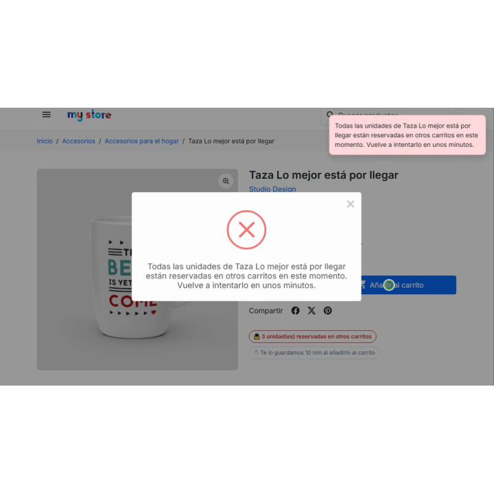 Prenotazione delle scorte nel carrello per PrestaShop