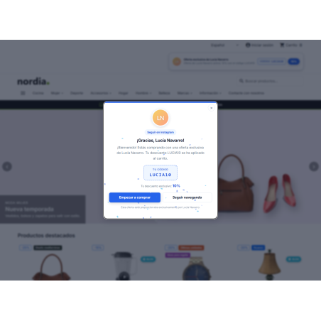 Promozione RKR Influencer: codici e link per influencer su PrestaShop