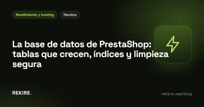 La base de datos de PrestaShop: tablas que crecen, índices y limpieza segura