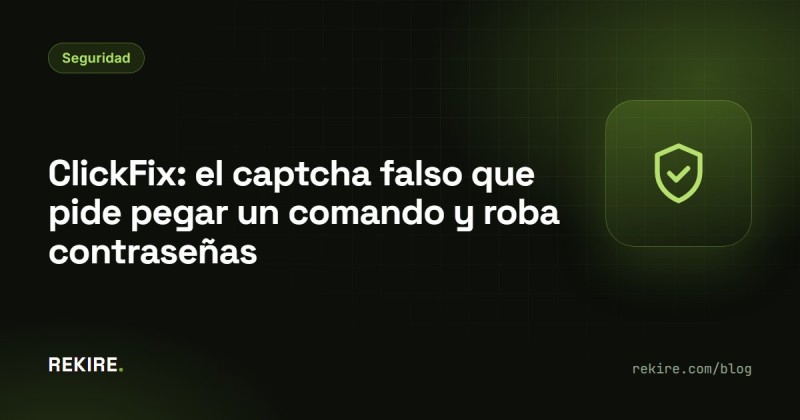 ClickFix: el captcha falso que pide pegar un comando y roba contraseñas