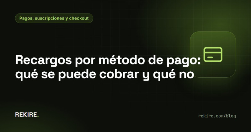Recargos por método de pago: qué se puede cobrar y qué no