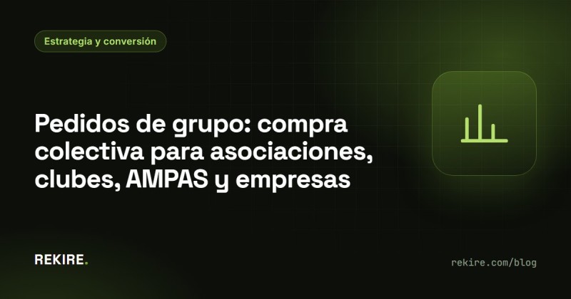 Group orders: collective buying for associations, clubs, parents' associations and companies