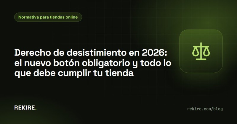 Derecho de desistimiento en 2026: el nuevo botón obligatorio y todo lo que debe cumplir tu tienda