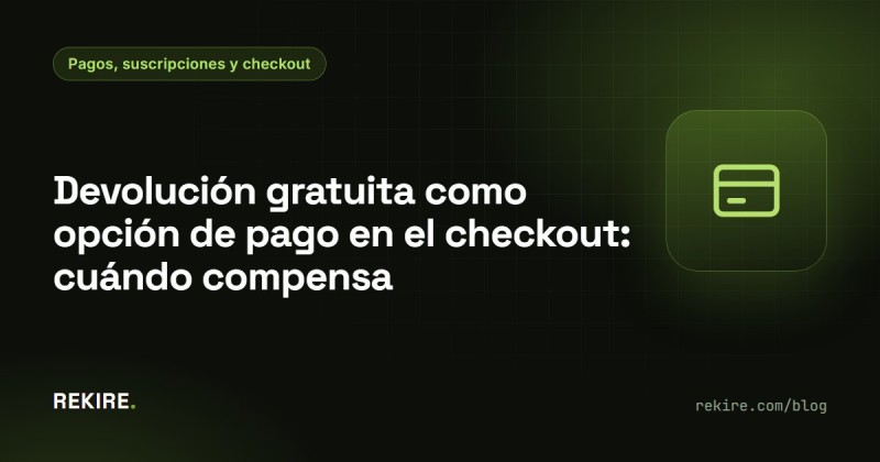 Devolución gratuita como opción de pago en el checkout: cuándo compensa