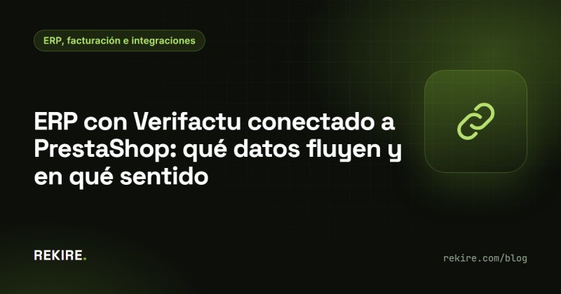ERP con Verifactu conectado a PrestaShop: qué datos fluyen y en qué sentido