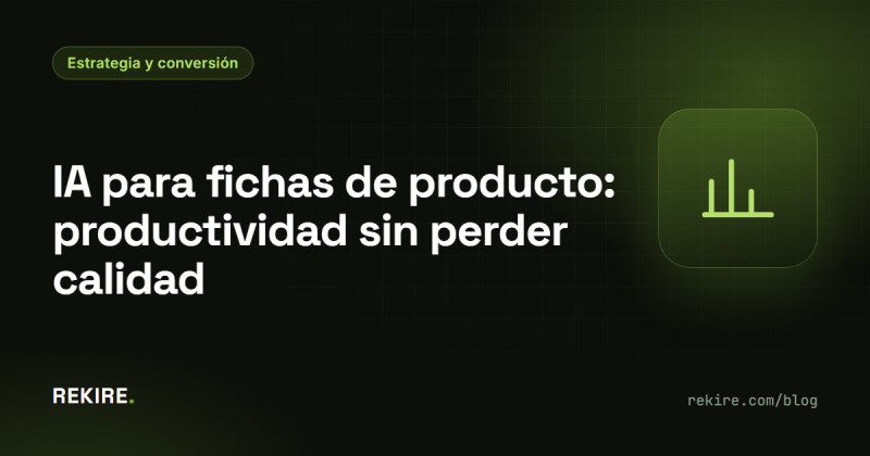 IA para fichas de producto: productividad sin perder calidad