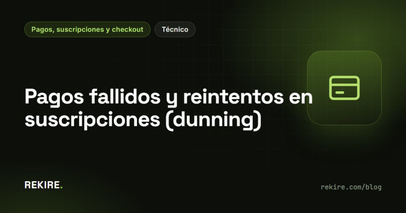 Pagos fallidos y reintentos en suscripciones (dunning)
