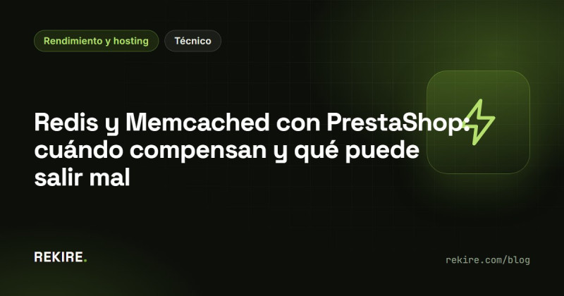 Redis y Memcached con PrestaShop: cuándo compensan y qué puede salir mal