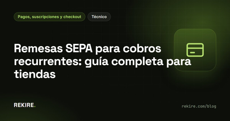 Remesas SEPA para cobros recurrentes: guía completa para tiendas