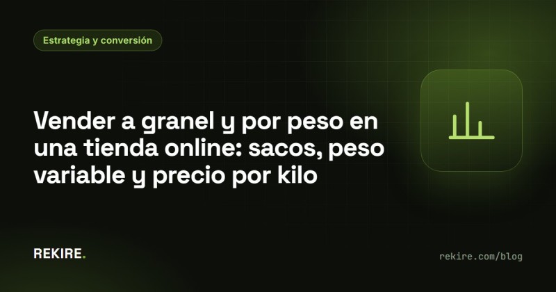 Vender a granel y por peso en una tienda online: sacos, peso variable y precio por kilo