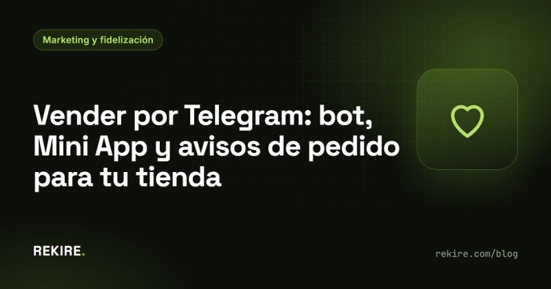 Vender pelo Telegram: bot, Mini App e avisos de encomenda para a sua loja